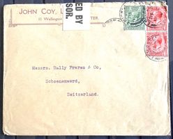1914 Grossbritannien Zensurbrief Leicester - Schönenwerd