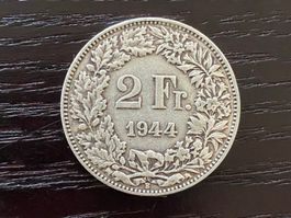 1 x 2 Franken Schweiz 1944 – zirkuliert