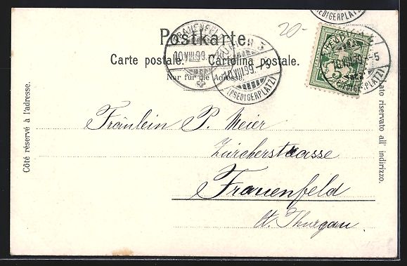 Cartoline postali: Passepartout-Lithographie Zürich, Bahnh – Usato da Berlin venduto da bartko-reher 1