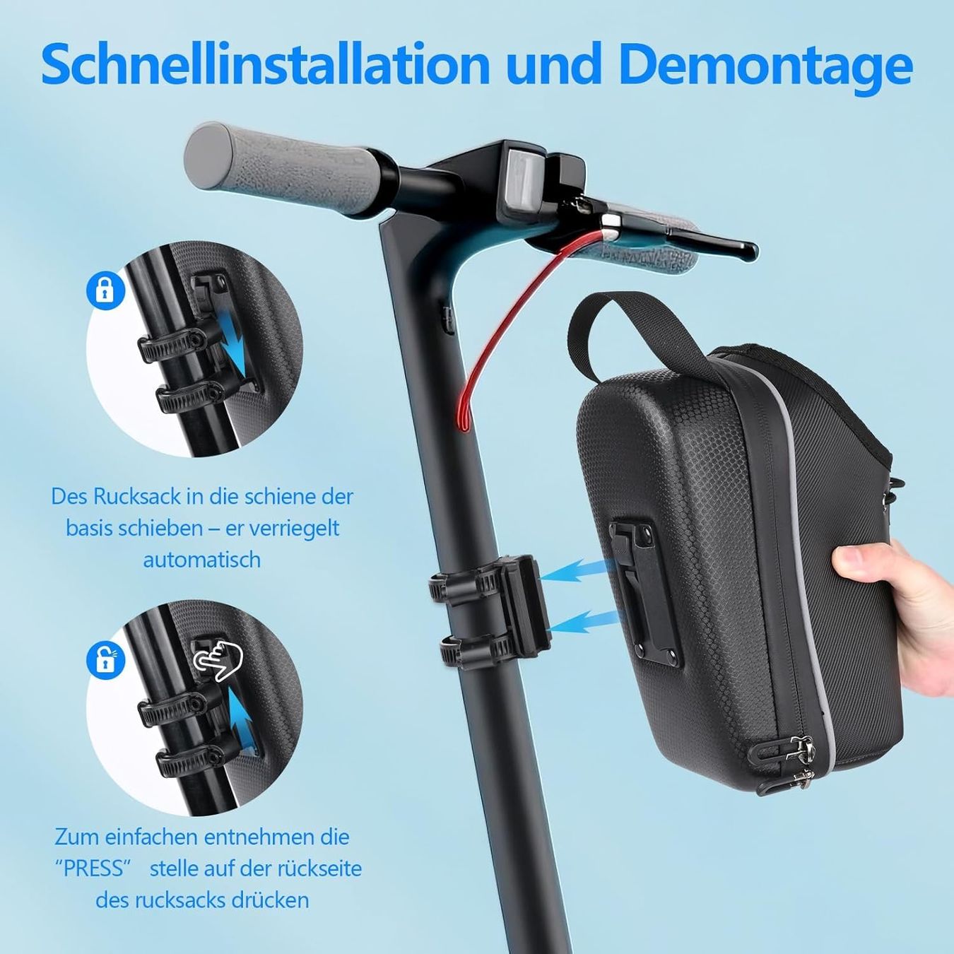 Borse: E-Scooter Lenkertasche 2L mit Flaschenhalter & Klicksystem – Nuovo e nell'imballaggio originale da Suhr venduto da SchnapperCH 2
