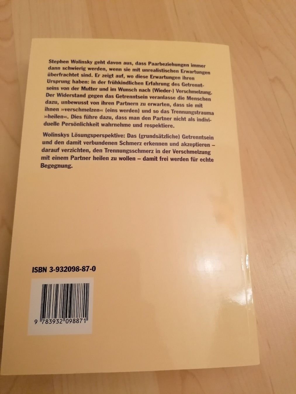 Livres: Beziehungsratgeber "Eins werden oder sich begegnen?"Wolinsky – Neuf (Voir description) à Wahlen b. Laufen par Aweiss 2