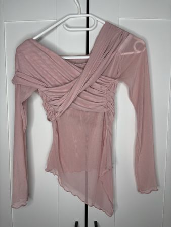 Blush Pink Sheer Long Sleeve Top - Perfect for Parties!