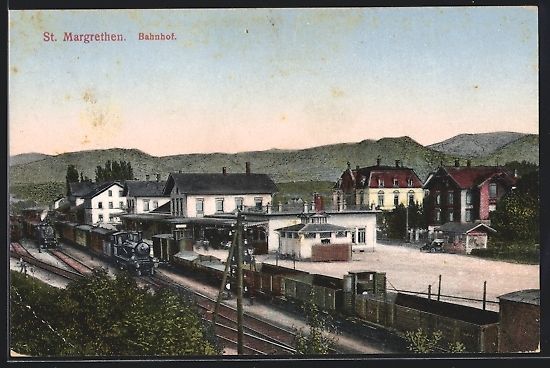 Cartoline postali: AK St. Margrethen, Blick auf den Bahnhof – Usato da Berlin venduto da bartko-reher