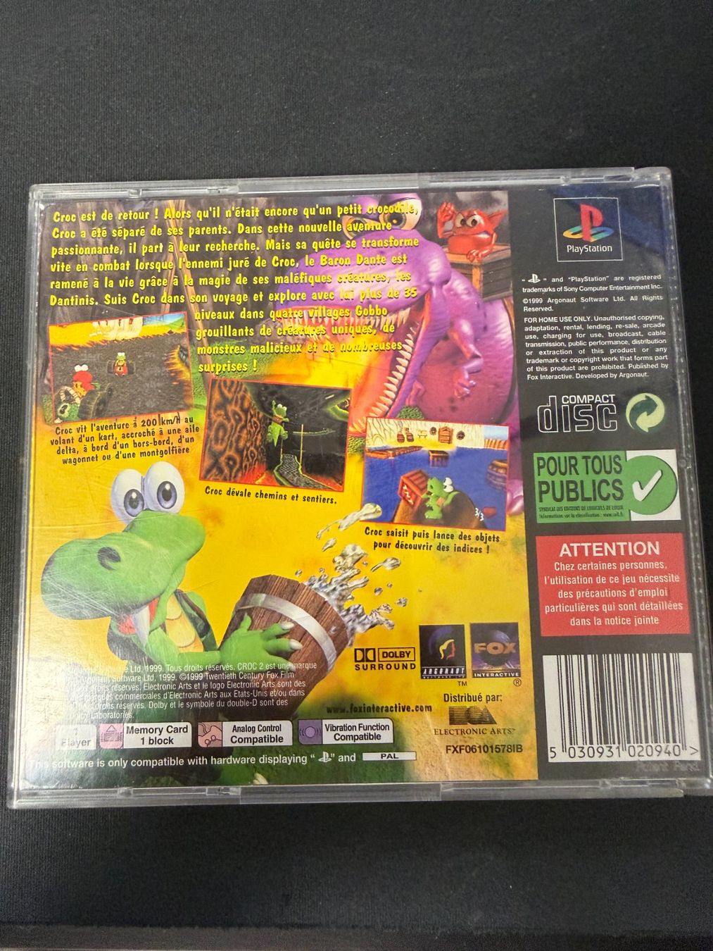 Spiele: Croc 2 - PS1 – Gebraucht aus Pont-de-la-Morge von Darfal 2