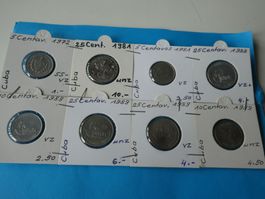 Cuba, Konvolut alte Münzen  1972-89