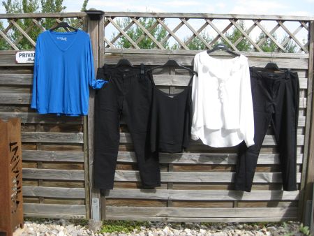 Set 2x schwarze Marken Hosen/Oberteile Gr.44/L