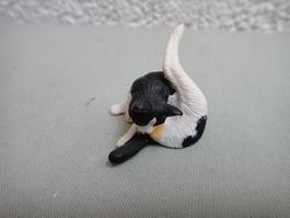 Puppenhauszubehör, Katze schwarz/weiss