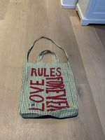 En Soie Stofftasche grün kariert