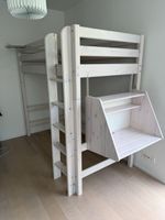 Flexa Massivholz-Hochbett 90×200 mit Schreibtisch – guter Z.