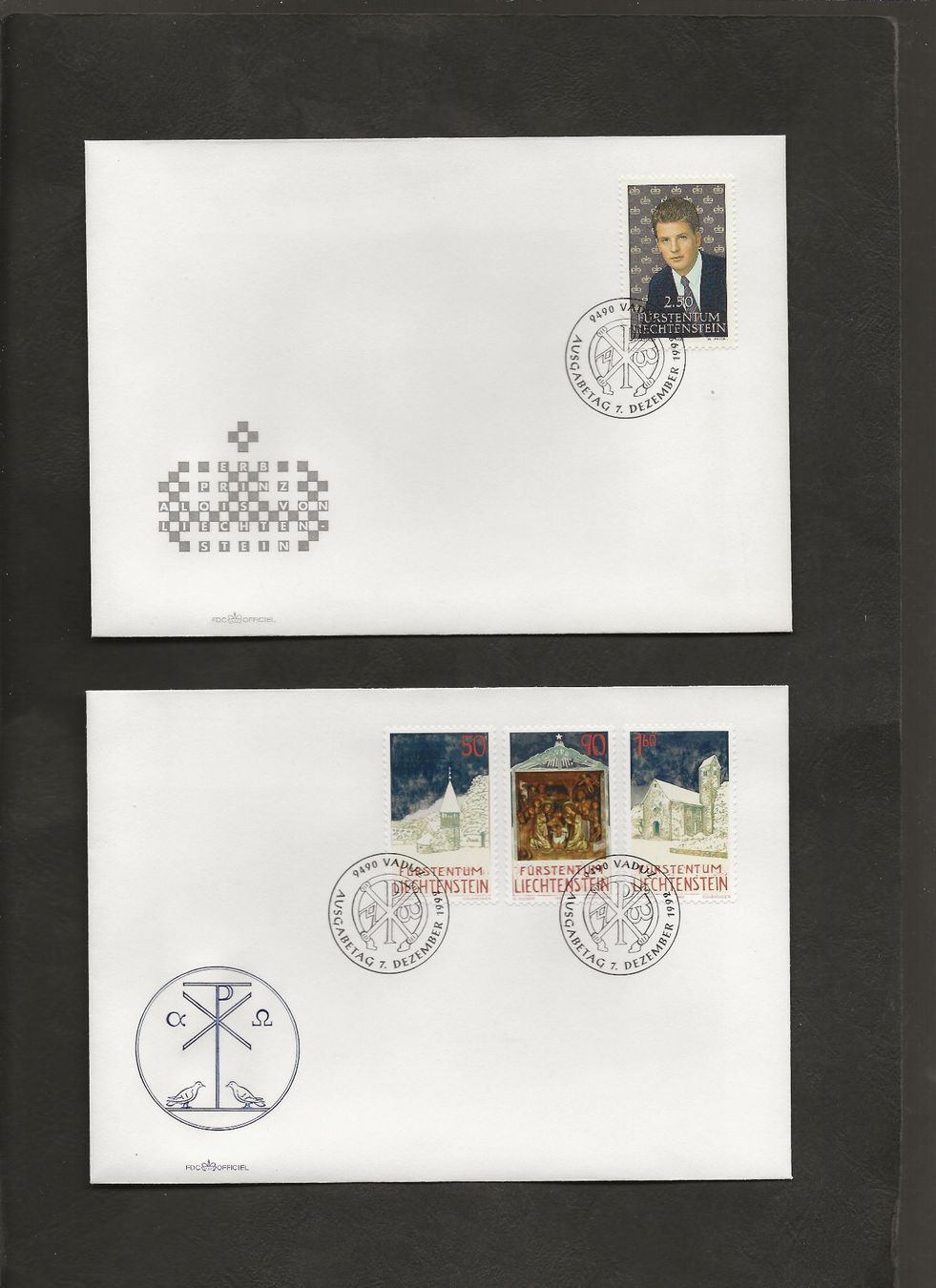 Alle Briefmarken: 32 FDC Liechtenstein 1989 bis 1993 – Gebraucht aus Au ZH von xelagreb01 8