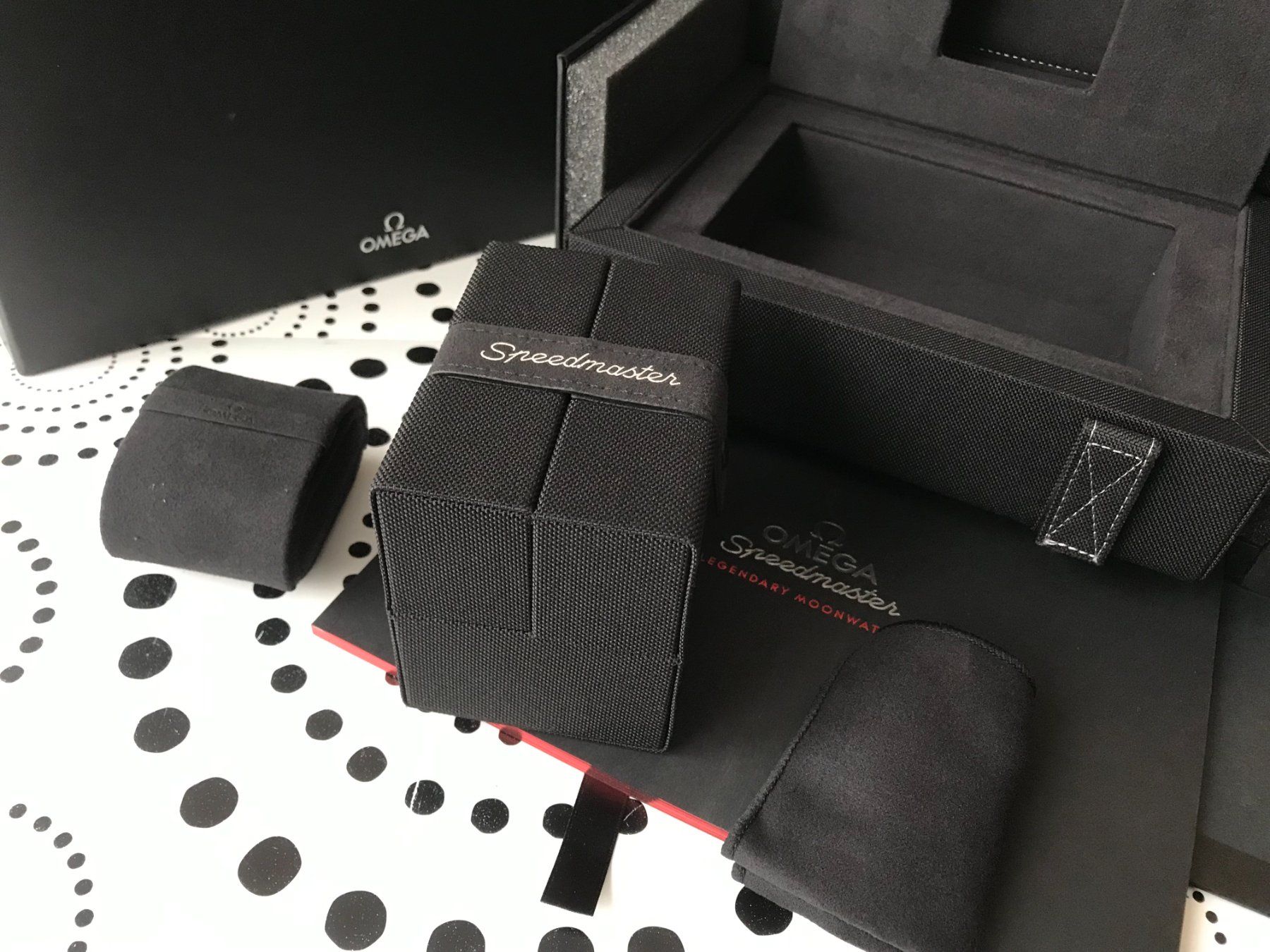 Omega Scatole porta orologi: OMEGA ORIGINAL SPEEDMASTER WATCH CASE BOX ECRIN SCHACHTEL ! – Usato da Epalinges venduto da watchforyou 3