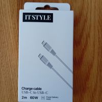 Ladekabel USB-C auf USB-C 2m 60W PD neu