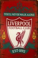 Blechschild Metallschild Liverpool Klopp Salah Anfield Road