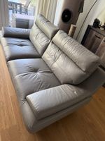 Echtleder Sofa in Grau