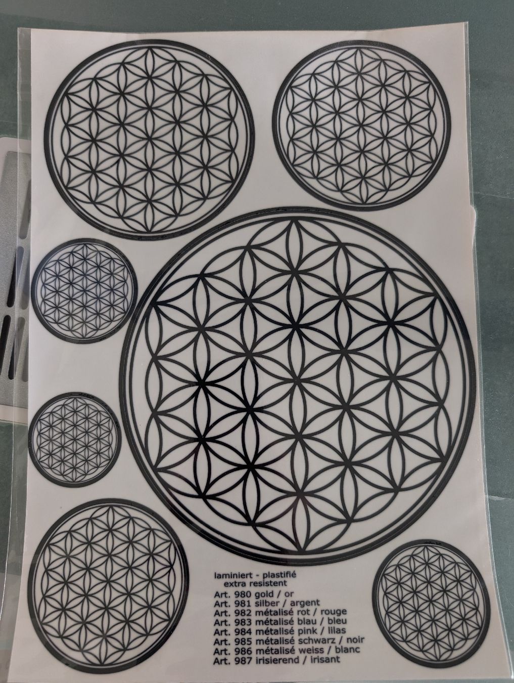 Sticker: Stickers Fleur de Vie, neufs – Usato da Lignières venduto da Sulyvan