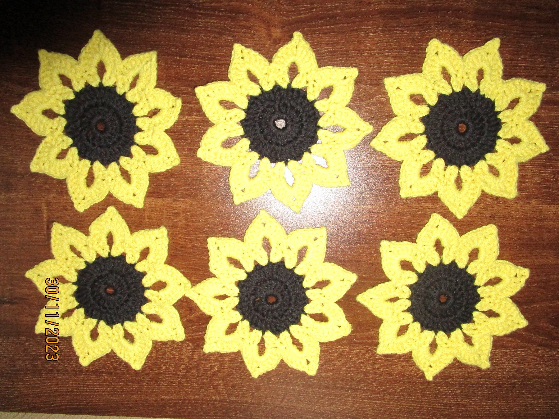 Untersetzer: gehäkelte Untersetzer Sonnenblume – Neu (gemäss Beschreibung) aus Ursenbach von gruenblau 1
