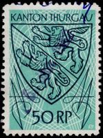 50 Rp. Fiskalmarke vom Kanton THURGAU