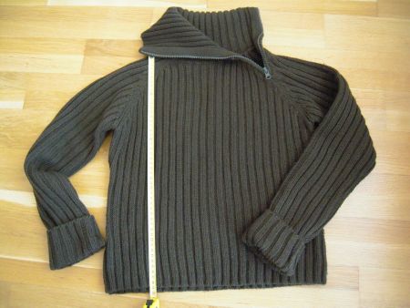Dunkelgrüner Rollkragen Strickpullover Gr XS / S