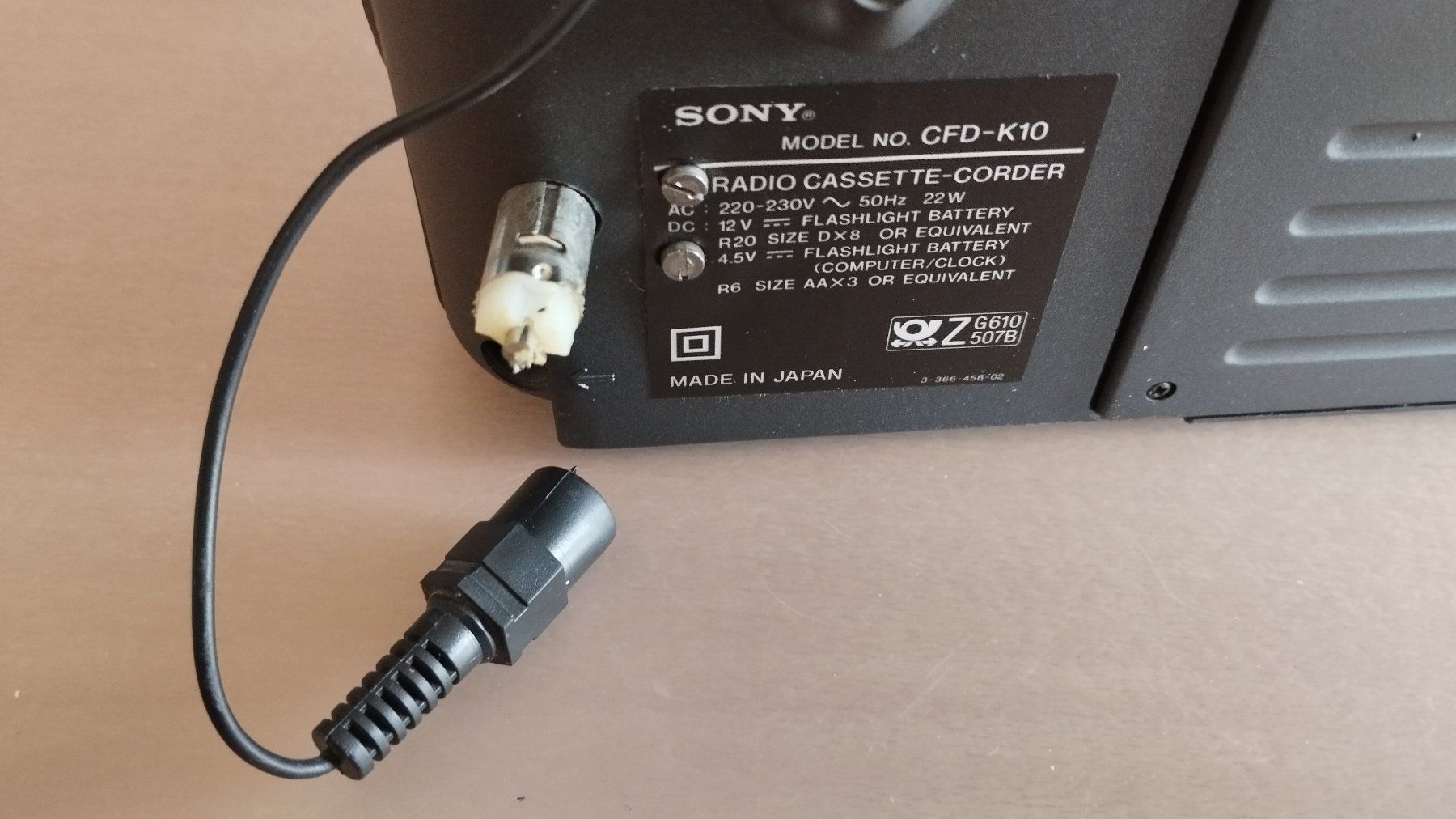 Radio: Sony CD Radio Cassette-Recorder CFD-K10 – Difettoso da Eiken venduto da Koh 7