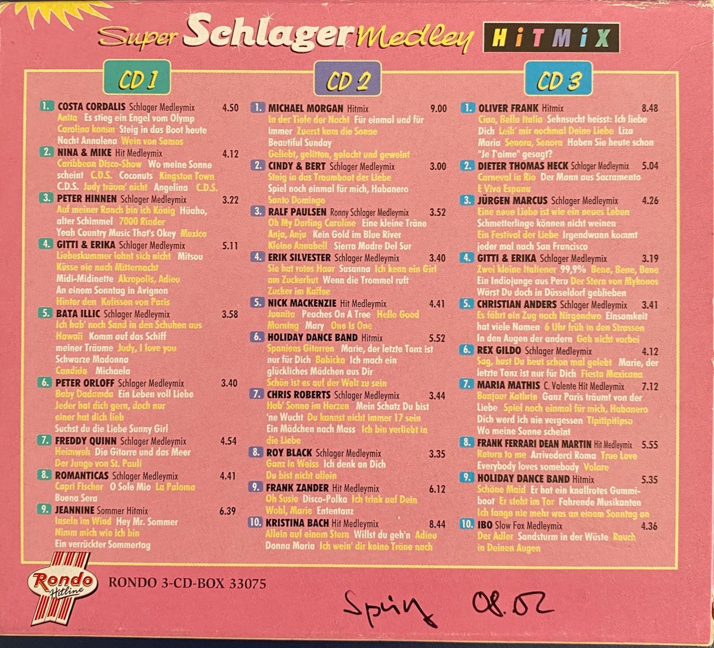CD: Super Schlager Medley Hitmix - 3CD Box - Sommerhits – Usato da Rain venduto da sempach2 1