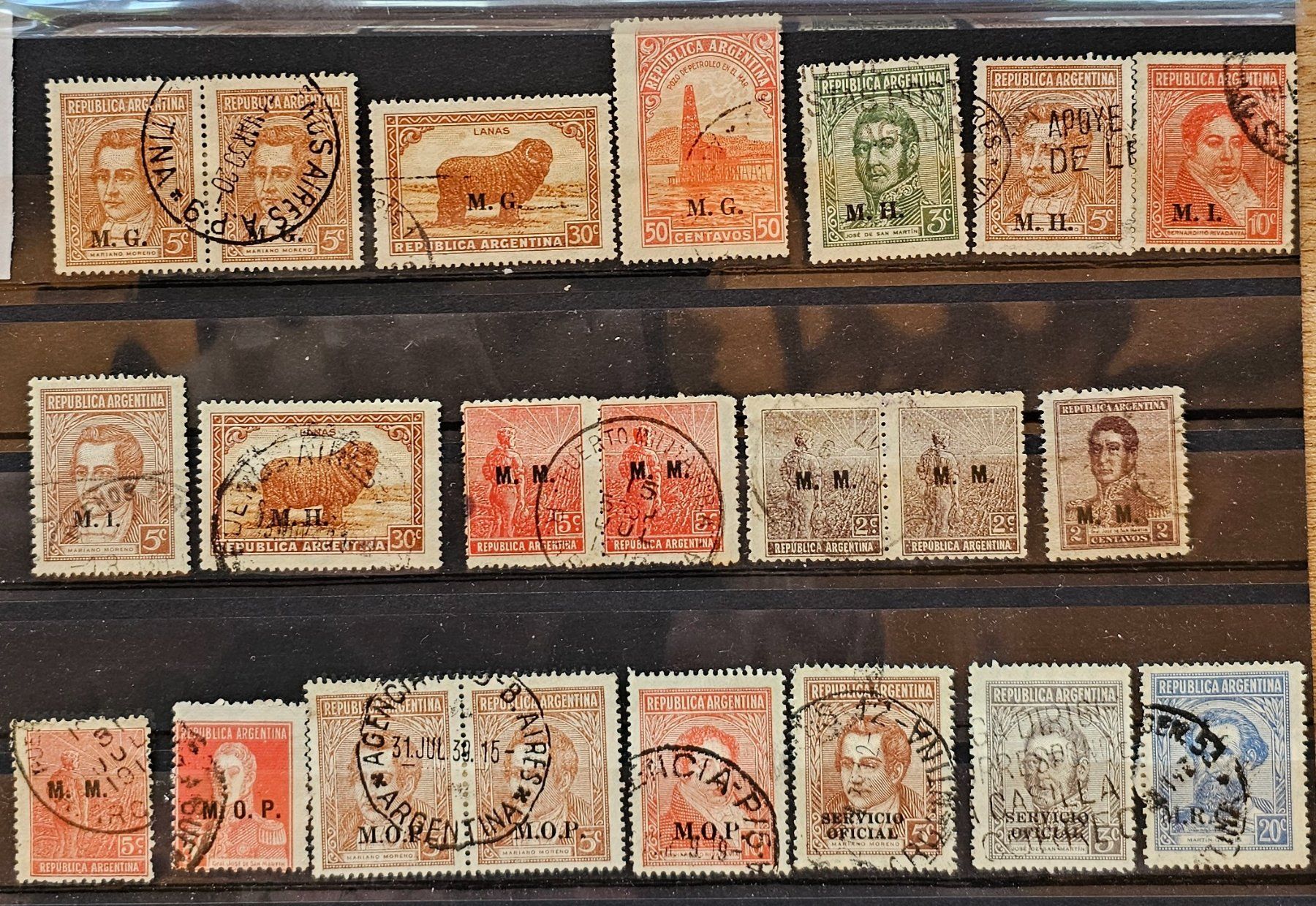 Alle Briefmarken: ARGENTINIEN  Briefmarken  mit Aufdrücken – Gebraucht aus Les Valettes von Nuba1
