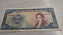 Alte 100 Escudos Chile Note, Sammlerstück
