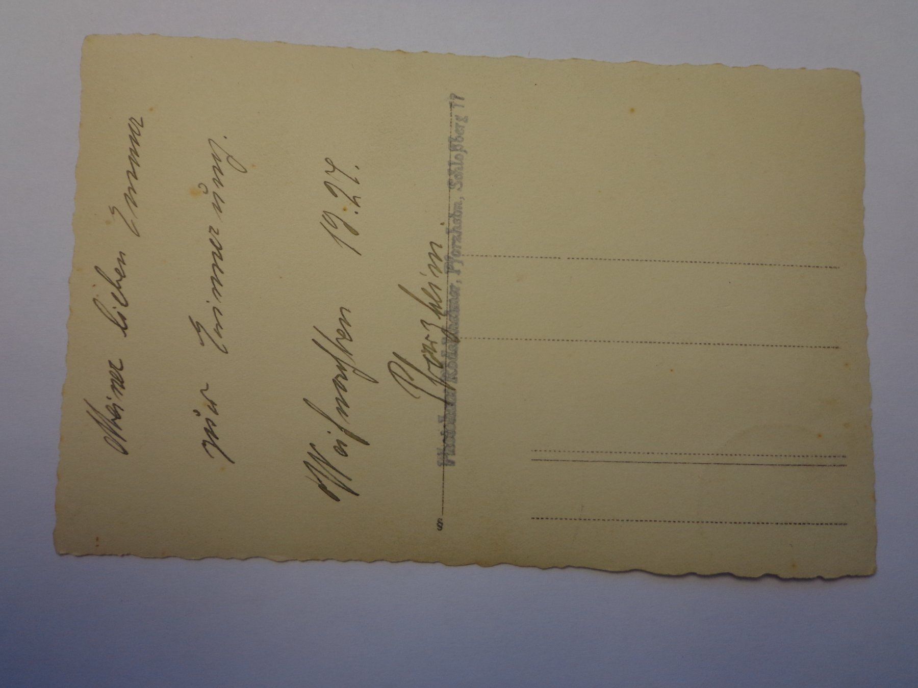 Ansichtskarten: Antike Postkarte Ansichtskarte "Frau" 1927 – Gebraucht aus Andeer von Baerenburger 1