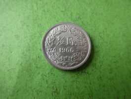 Schweiz 1966, 1/2 Franken - Silber