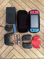 Nintendo Switch 1. Gen inkl. 10 Spiele und Zubehör