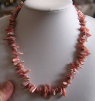 NEU: Argentinischer Rhodochrosit Kette Collier mit Edelstahl