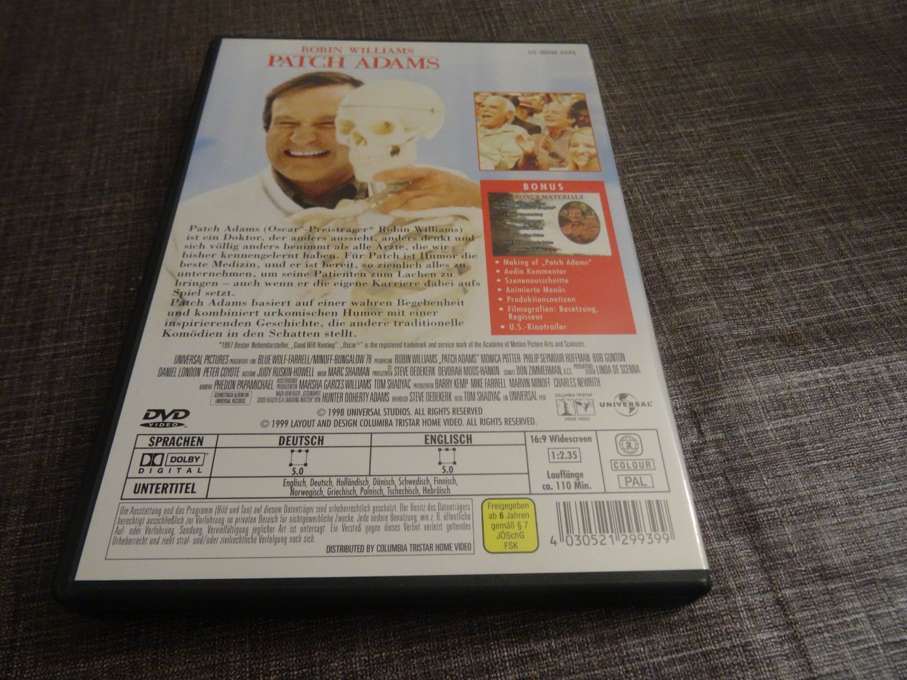 Alle DVDs: DVD Patch Adams Collector's Edition Robin Williams – Gebraucht aus Olten von Disc-Verkauf 2