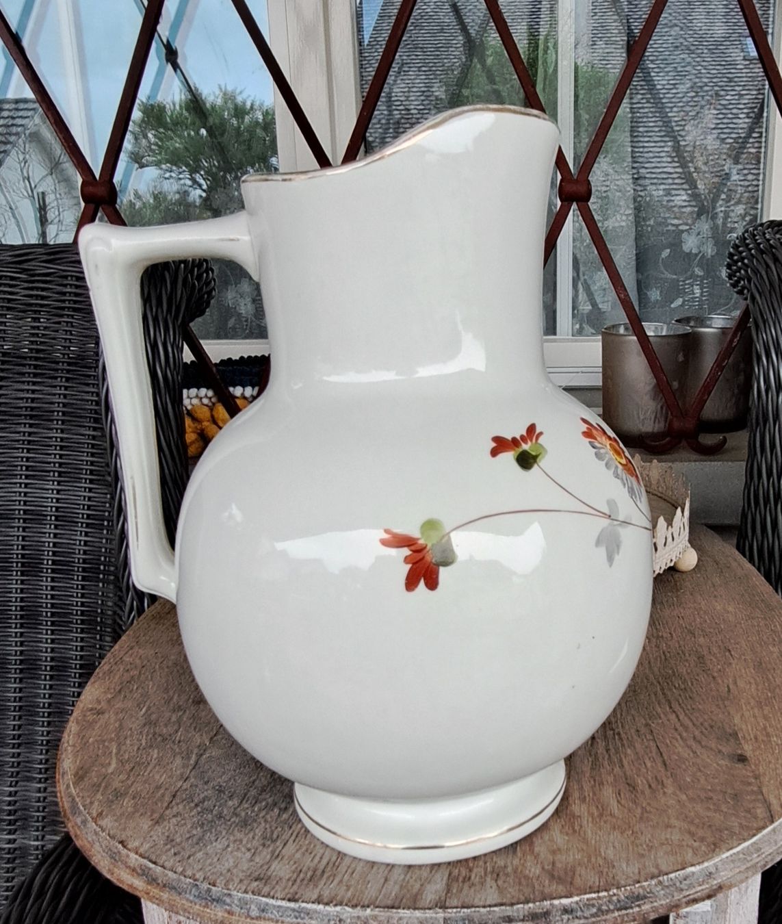Vasi & Recipienti: Wunderschöne Vintage Krug/Vase mit Blumenmuster, – Usato da Langrickenbach venduto da Eve088 2
