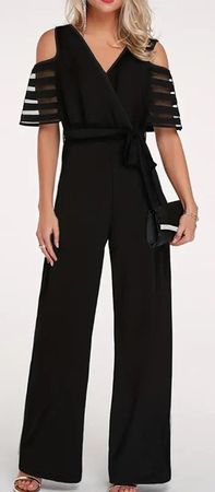 💃🔥🍾💝Jumpsuit - Gr. M schwarz, V-Ausschnitt  NEU💃🔥🍾💝