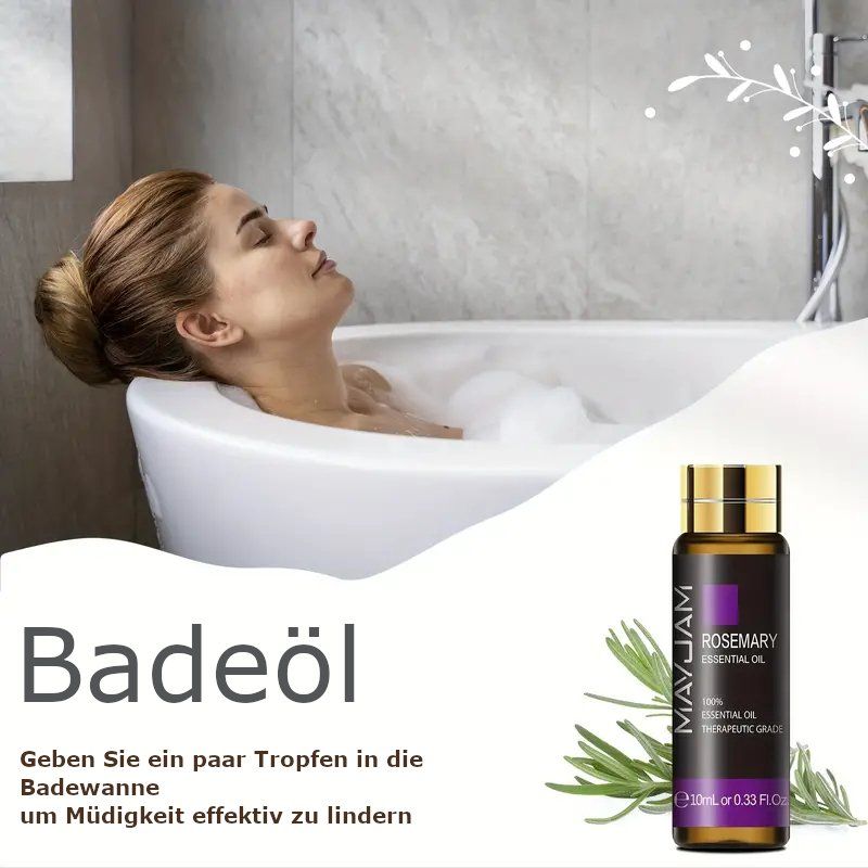 Oli essenziali: Ätherisches Rosmarin öl 100% natürlich 10ml Luftbefeuchter – Nuovo e nell'imballaggio originale da Hundwil venduto da Stallone6 4