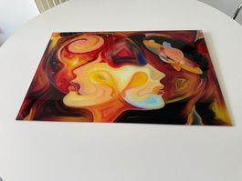 Glasbild Länge 60 cm/Höhe 40 cm mit Wand-Halterung