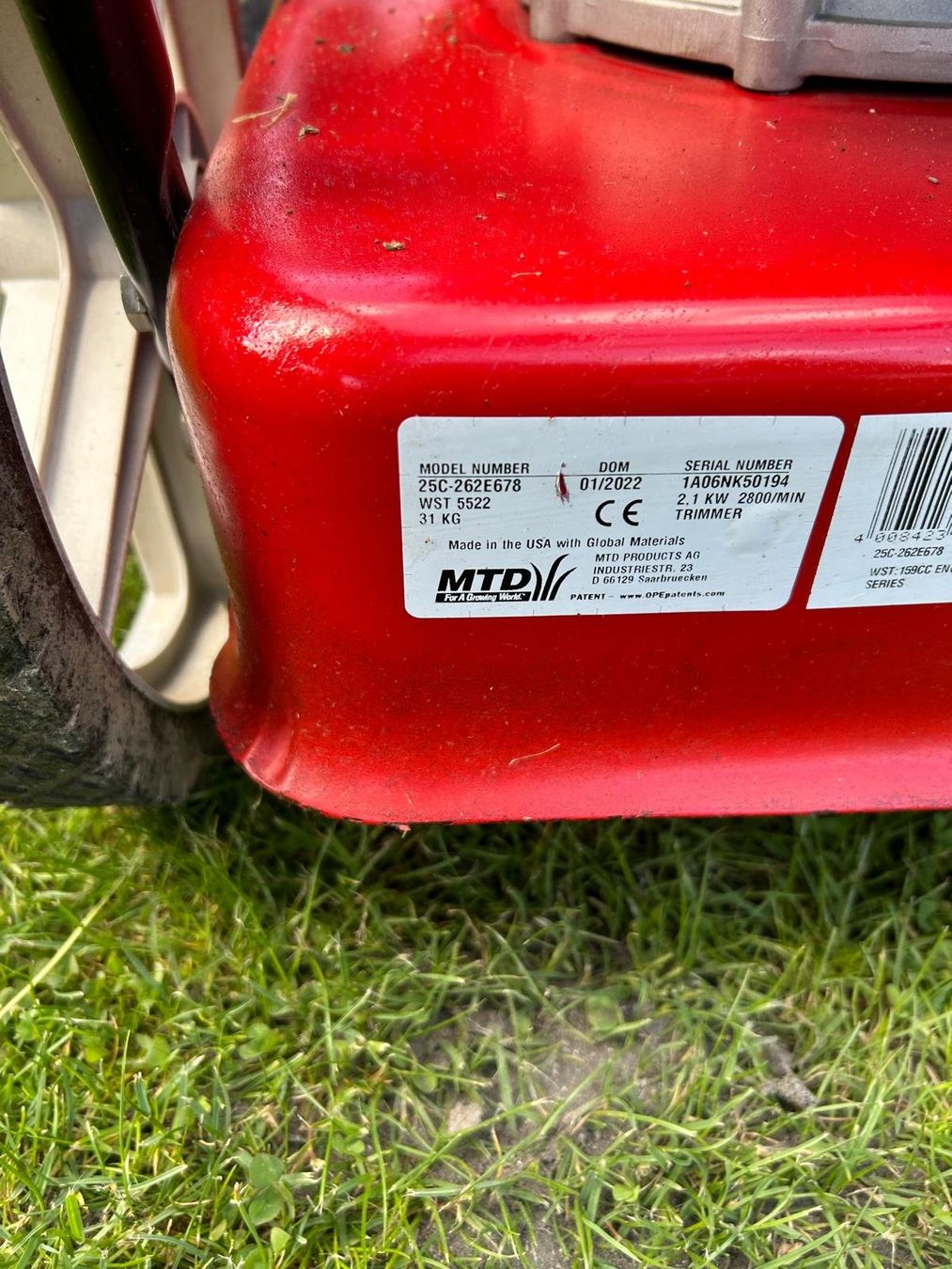 Tutti gli attrezzi: Rasentrimmer MTD 5522 – Usato da Cazis venduto da la-torre-work-snc 4