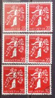 1939: Expo nationale, 3 paires de rouleau/Rollenpaare 20c, O