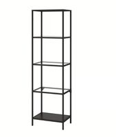 Ikea Regal VITTSJÖ - Metall Glas (schwarz)