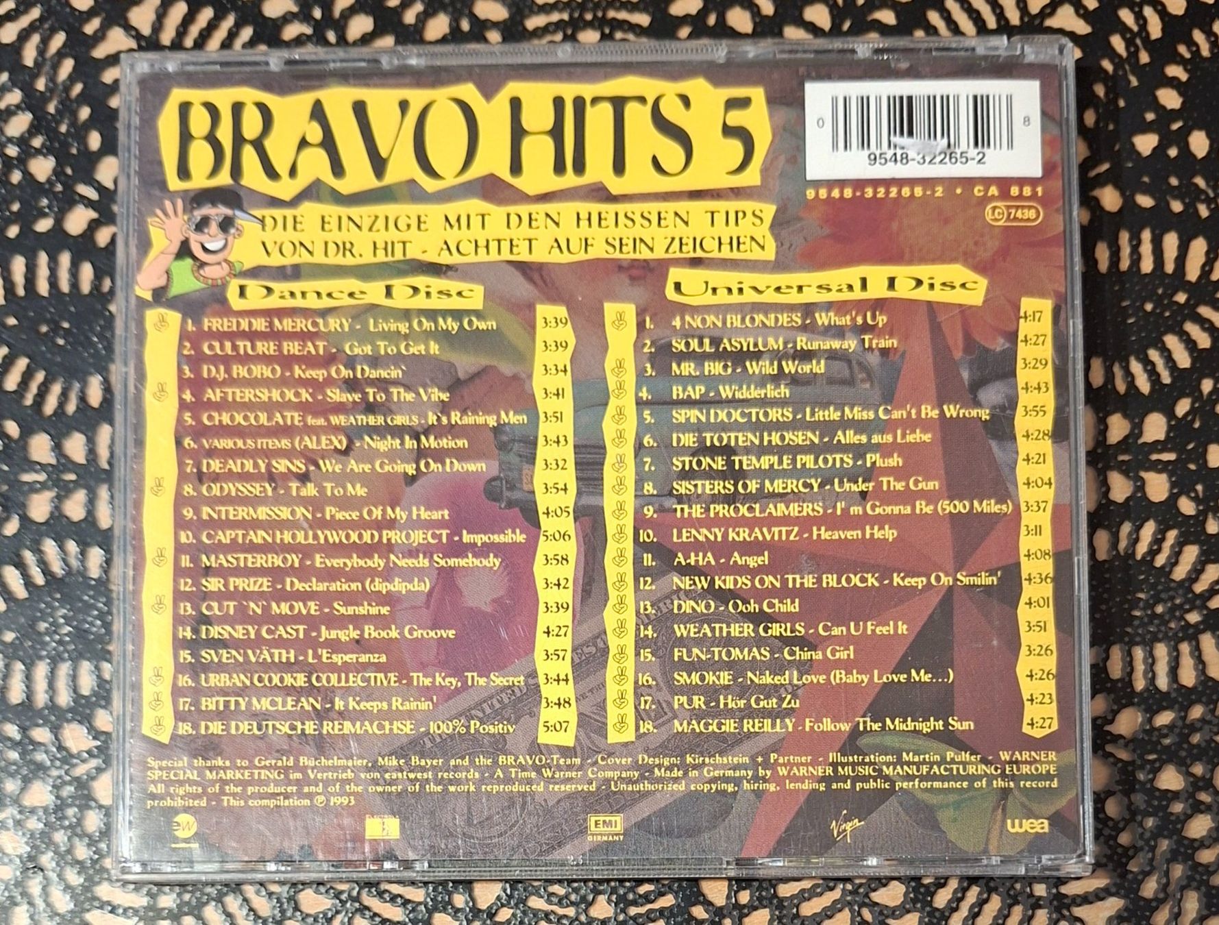 CD: Bravo Hits 5, Doppel CD, 1993, 2CD Hit Compilation, Sampler – Usato da Amriswil venduto da Celini3 1