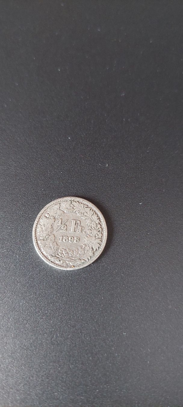 Tutti le monete: Silbermünze 1/2 chf 1898 – Usato da Matten b. Interl venduto da siben01