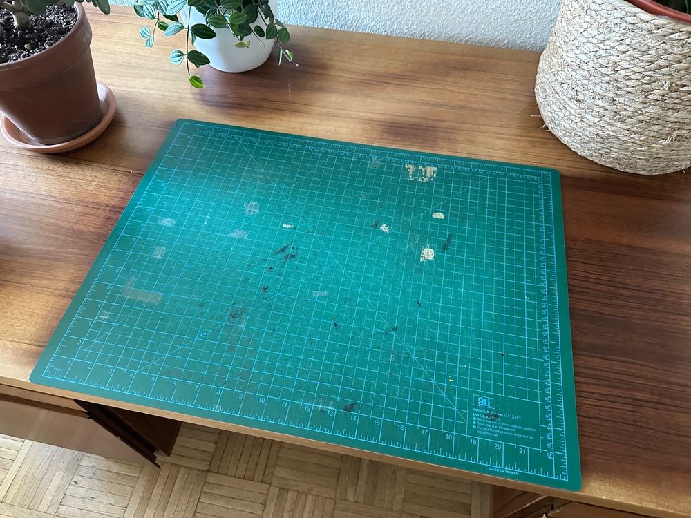 Transparente Schneidematte A3 - Verbund-PVC Unterlage Rutschfest Für Basteln & Malen