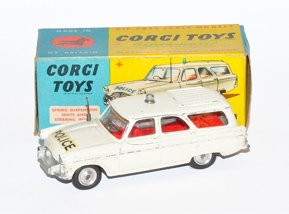 Corgi Toys 419 - Ford Zephyr Police Motorway Patrol - Miniature Vintage Métal