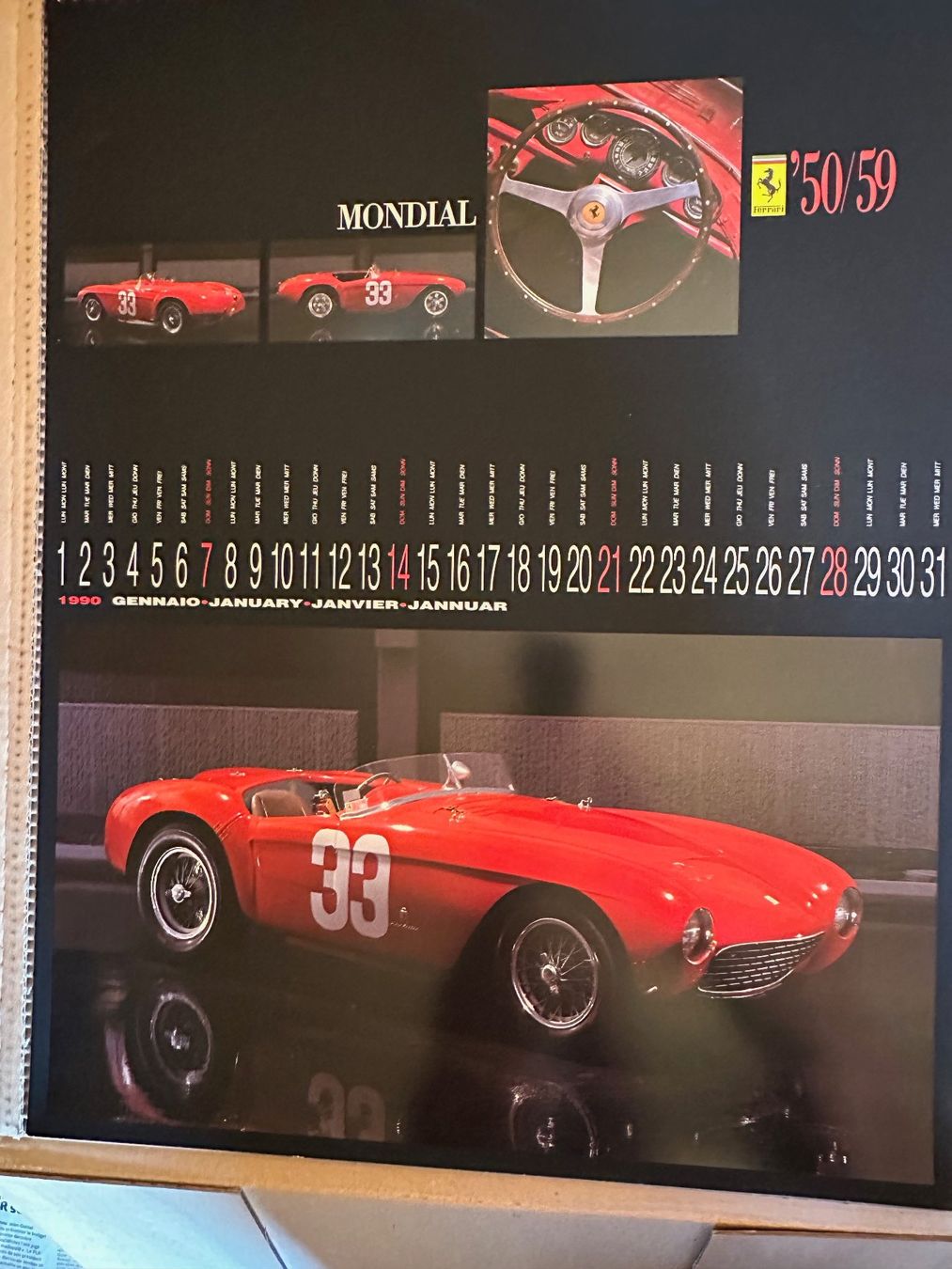 Kalender: Calendrier Ferrari de 1990 – Gebraucht aus Ste-Croix von mjmg 2