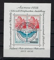 1938 Aarau Block gestempelt  ET.  15596