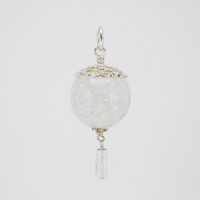 Schmuckanhänger Iris-Bergkristall Kugel 22mm mit Silber