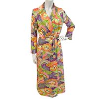 Kleid Wickelkleid Negligee Gr. S/M psychedelisch VINTAGE 70s