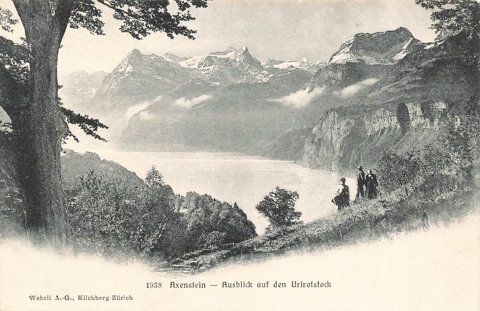 Cartoline postali: Axenstein Ausblick auf den urirofsock – Usato da Biasca venduto da Blenio71