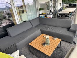 Gartenlounge Allwetter Dunkelgrau (6 Pers.)