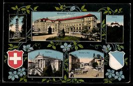 AK Winterthur, Technikum, Kyburg, Stadthaus, Bahnhof und Pos