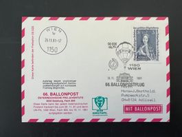 66. Ballonpostflug 1981 Wien   (G553)